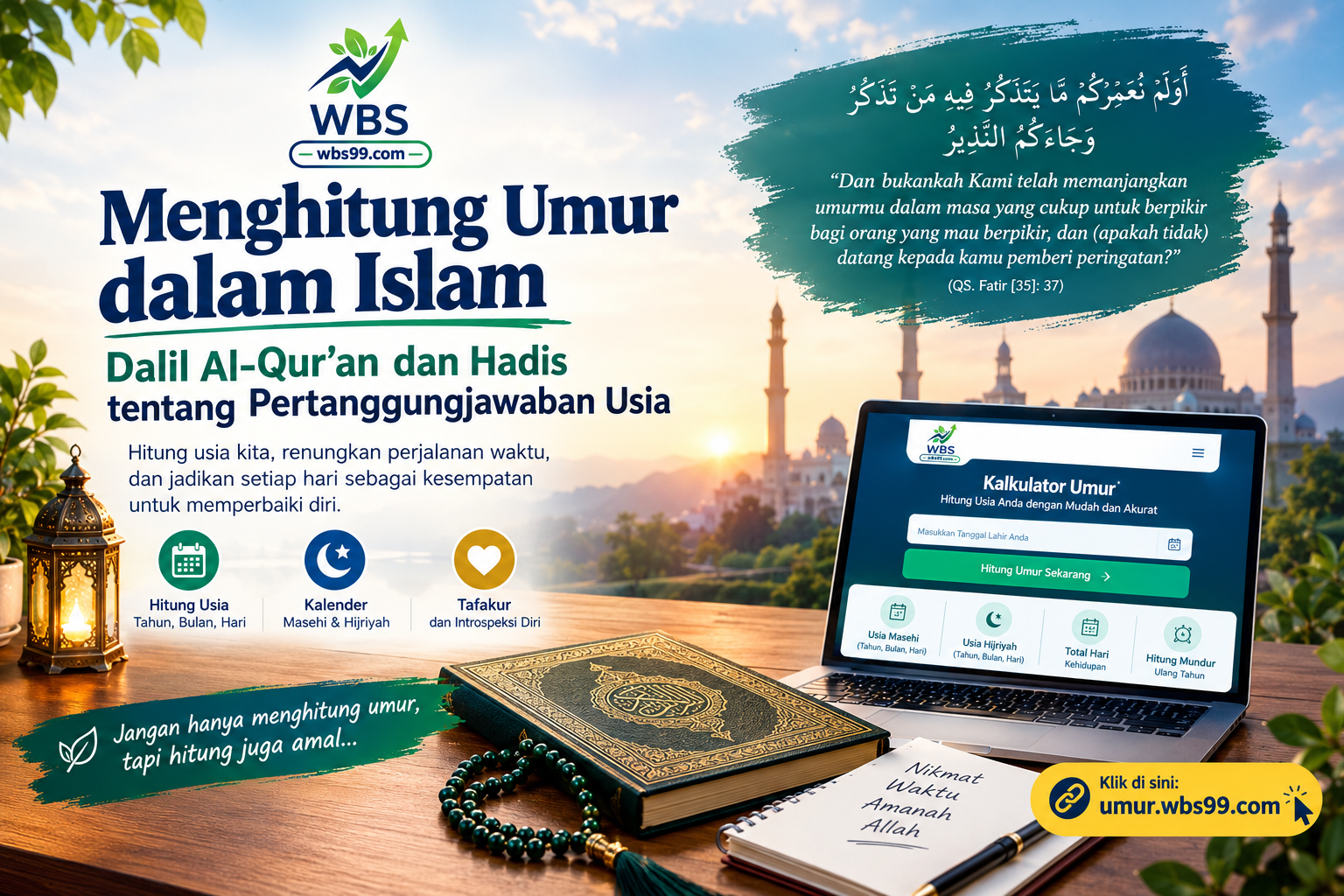 Menghitung Umur Dalam Islam Menggunakan Aplikasi Kalkulator Umur Online Gratis